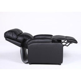 Πολυθρόνα Ανακλινόμενη ArteLibre RANA Μαύρο PU 80x95x103cm