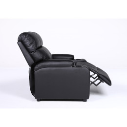 Πολυθρόνα Ανακλινόμενη ArteLibre RANA Μαύρο PU 80x95x103cm