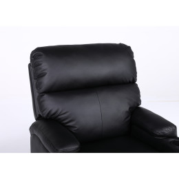 Πολυθρόνα Ανακλινόμενη ArteLibre RANA Μαύρο PU 80x95x103cm