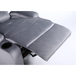 Πολυθρόνα Ανακλινόμενη ArteLibre RANA Γκρι Βελούδο 80x95x103cm