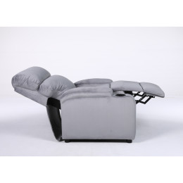 Πολυθρόνα Ανακλινόμενη ArteLibre RANA Γκρι Βελούδο 80x95x103cm