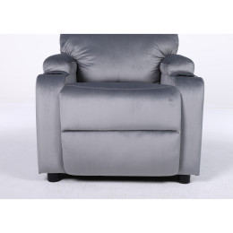 Πολυθρόνα Ανακλινόμενη ArteLibre RANA Γκρι Βελούδο 80x95x103cm