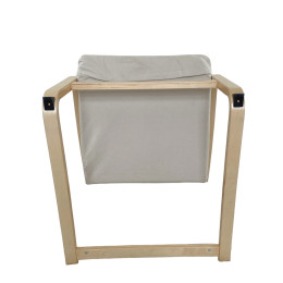 Πολυθρόνα ArteLibre NORDVIK Μπεζ/Φυσικό Ύφασμα/Ξύλο 60x71x105cm