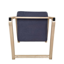 Πολυθρόνα ArteLibre NORDVIK Γκρι/Φυσικό Ύφασμα/Ξύλο 60x71x105cm