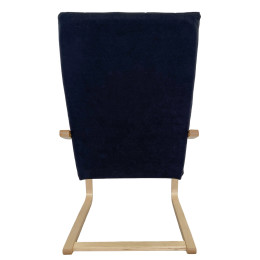 Πολυθρόνα ArteLibre NORDVIK Μαύρο/Φυσικό Ύφασμα/Ξύλο 60x71x105cm