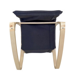 Πολυθρόνα Κουνιστή ArteLibre LUNDRA Μαύρο/Φυσικό Ύφασμα/Ξύλο 67x127x91cm