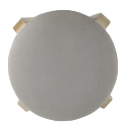 Σκαμπό ArteLibre MILOA Mπεζ/Φυσικό Ύφασμα/Ξύλο 42x42x45cm