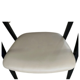 Καρέκλα Τραπεζαρίας ArteLibre SOLANA Cappuccino/Μαύρο PU/Μέταλλο 51x51x81cm