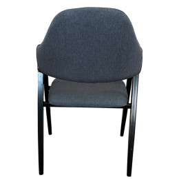 Καρέκλα Τραπεζαρίας ArteLibre SOLANA Γκρι/Μαύρο Ύφασμα/Μέταλλο 51x51x81cm