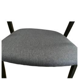Καρέκλα Τραπεζαρίας ArteLibre SOLANA Γκρι/Μαύρο Ύφασμα/Μέταλλο 51x51x81cm