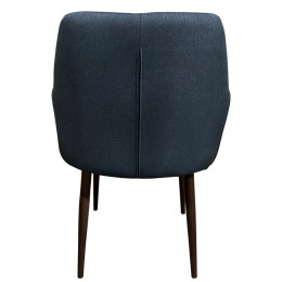 Καρέκλα Τραπεζαρίας ArteLibre LUZIA Γκρι/Καρυδί Ύφασμα/Μέταλλο 57x60x78cm