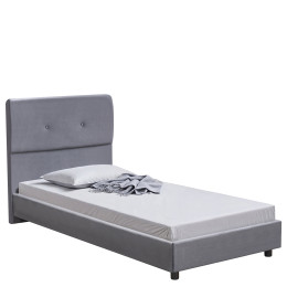 Κρεβάτι Μονό ArteLibre TAMAHAWK Γκρι Ύφασμα 212x106.5x106cm (Στρώμα 90x200cm)
