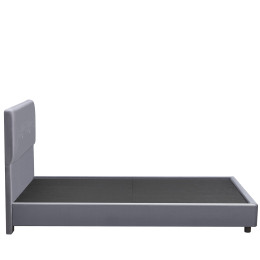 Κρεβάτι Ημίδιπλο ArteLibre TAMAHAWK Γκρι Ύφασμα 212x136x106cm (Στρώμα 120x200cm)