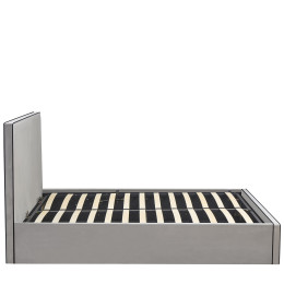 Κρεβάτι Υπέρδιπλο ArteLibre WICHITA Γκρι Ύφασμα 214.5x170x110.5cm (Στρώμα 160x200cm)