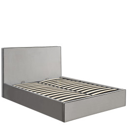 Κρεβάτι Υπέρδιπλο ArteLibre WICHITA Γκρι Ύφασμα 214.5x170x110.5cm (Στρώμα 160x200cm)