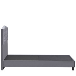 Κρεβάτι Μονό ArteLibre JUNIPER Γκρι Ύφασμα 209x101x125cm (Στρώμα 90x200cm)