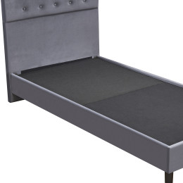 Κρεβάτι Μονό ArteLibre JUNIPER Γκρι Ύφασμα 209x101x125cm (Στρώμα 90x200cm)