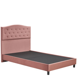 Κρεβάτι Ημίδιπλο ArteLibre JUNIPER Σάπιο Μήλο Ύφασμα 209x132x125cm (Στρώμα 120x200cm)