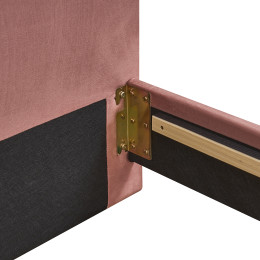 Κρεβάτι Ημίδιπλο ArteLibre JUNIPER Σάπιο Μήλο Ύφασμα 209x132x125cm (Στρώμα 120x200cm)