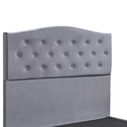 Κρεβάτι Ημίδιπλο ArteLibre JUNIPER Γκρι Ύφασμα 209x132x125cm (Στρώμα 120x200cm)