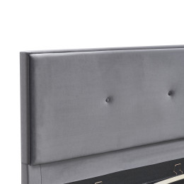 Κρεβάτι Υπέρδιπλο ArteLibre YUMA Γκρι Ύφασμα 214x1170x10cm (Στρώμα 160x200cm)