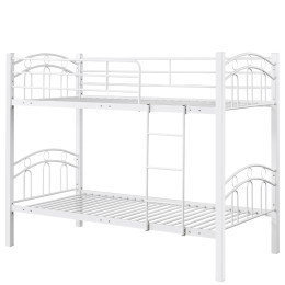 Κουκέτα ArteLibre KETCHUM Λευκό Μέταλλο 201x98x159cm (Στρώματα 90x190cm)