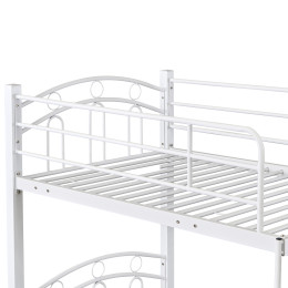 Κουκέτα ArteLibre KETCHUM Λευκό Μέταλλο 201x98x159cm (Στρώματα 90x190cm)