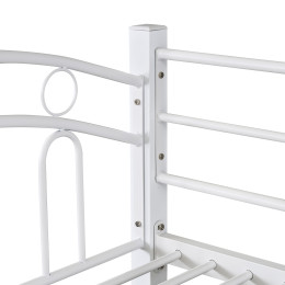 Κουκέτα ArteLibre KETCHUM Λευκό Μέταλλο 201x98x159cm (Στρώματα 90x190cm)