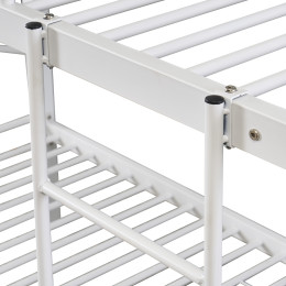 Κουκέτα ArteLibre KETCHUM Λευκό Μέταλλο 201x98x159cm (Στρώματα 90x190cm)