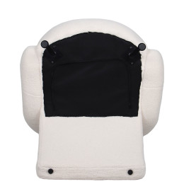 Πολυθρόνα ArteLibre PASIPHAE Μπεζ Ύφασμα/Μέταλλο/Ξύλο 80x86x80cm