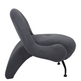 Πολυθρόνα ArteLibre PASIPHAE Γκρι Ύφασμα/Μέταλλο/Ξύλο 80x86x80cm