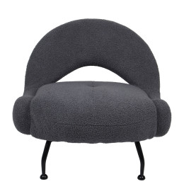 Πολυθρόνα ArteLibre PASIPHAE Γκρι Ύφασμα/Μέταλλο/Ξύλο 80x86x80cm