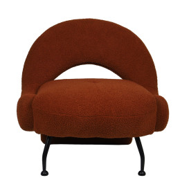 Πολυθρόνα ArteLibre PASIPHAE Πορτοκαλί Ύφασμα/Μέταλλο/Ξύλο 80x86x80cm