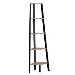 Βιβλιοθήκη ArteLibre PENDRYN Δρυς/Μαύρο Μοριοσανίδα/Μέταλλο 53.4x37.8x160.3cm