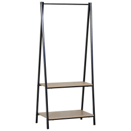 Έπιπλο Εισόδου ArteLibre MILFORD Δρυς/Μαύρο Μοριοσανίδα/Μέταλλο 64x40x150cm