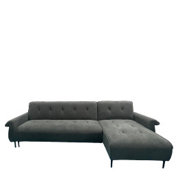 Καναπές Κρεβάτι Γωνιακός Αναστρέψιμος ArteLibre SOMERO Σκούρο Γκρι 286x144x84cm