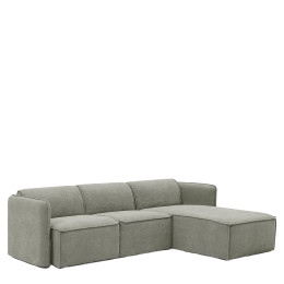 Καναπές Γωνιακός Αναστρέψιμος ArteLibre MAFFEI Γκρι Ύφασμα 268x163x76cm