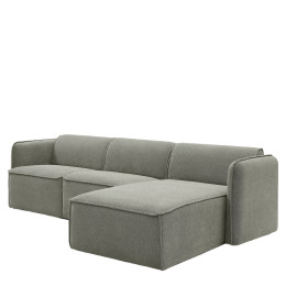 Καναπές Γωνιακός Αναστρέψιμος ArteLibre MAFFEI Γκρι Ύφασμα 268x163x76cm