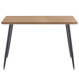 Τραπέζι Τραπεζαρίας ArteLibre MINOS Sonoma/Μαύρο Μέταλλο/Μοριοσανίδα 120x70x75cm