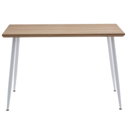 Τραπέζι Τραπεζαρίας ArteLibre MINOS Sonoma/Λευκό Μέταλλο/Μοριοσανίδα 120x70x75cm