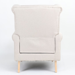 Πολυθρόνα ArteLibre OTTAVIA Μπεζ Ύφασμα 77x80x106cm