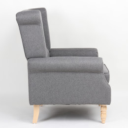 Πολυθρόνα ArteLibre OTTAVIA Σκούρο Γκρι Ύφασμα 77x80x106cm