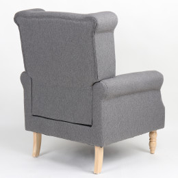 Πολυθρόνα ArteLibre OTTAVIA Σκούρο Γκρι Ύφασμα 77x80x106cm