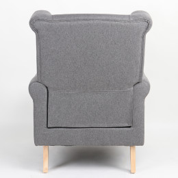 Πολυθρόνα ArteLibre OTTAVIA Σκούρο Γκρι Ύφασμα 77x80x106cm