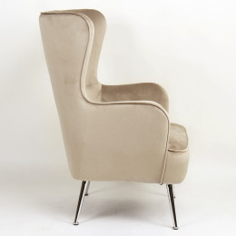 Πολυθρόνα ArteLibre VITTORIA Καφέ Βελούδο 76x79x101cm