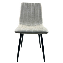 Καρέκλα Τραπεζαρίας ArteLibre YUCARIA Μπεζ/Μαύρο PU/Μέταλλο 44x55x86cm