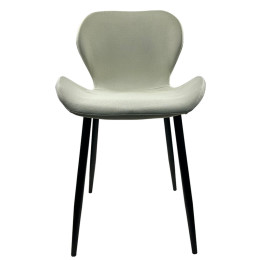 Καρέκλα Τραπεζαρίας ArteLibre RIOJA Sand/Μαύρο Ύφασμα/Μέταλλο 46x50x80cm