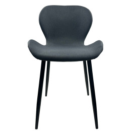 Καρέκλα Τραπεζαρίας ArteLibre RIOJA Γκρι/Μαύρο Ύφασμα/Μέταλλο 46x50x80cm