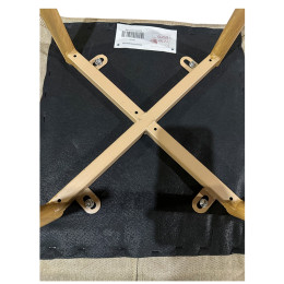 Καρέκλα Τραπεζαρίας ArteLibre LAGOA Ανοιχτό Καφέ/Φυσικό Ύφασμα/Μέταλλο 46x57x86cm