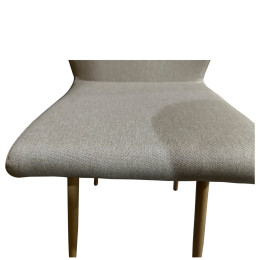 Καρέκλα Τραπεζαρίας ArteLibre LAGOA Ανοιχτό Καφέ/Φυσικό Ύφασμα/Μέταλλο 46x57x86cm